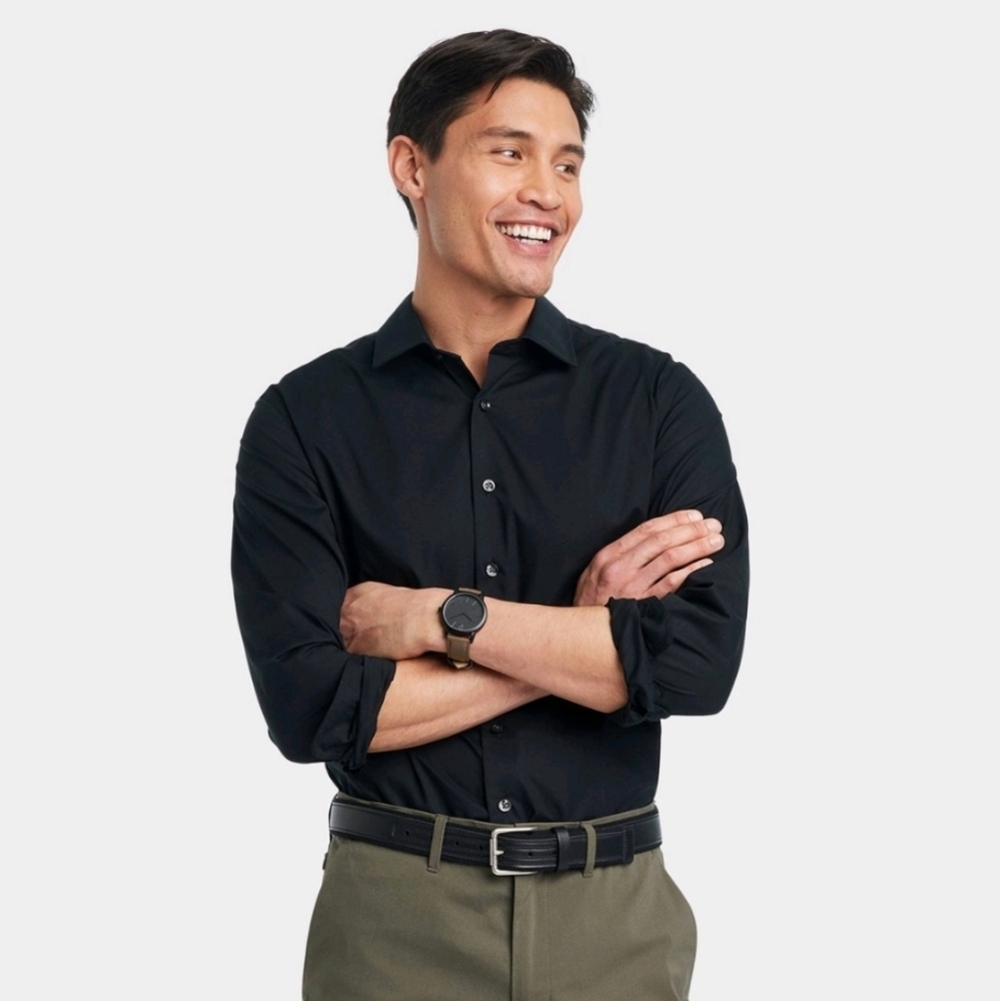 Men's Performance Long Sleeve Button-Down Shirt - Goodfellow & Co